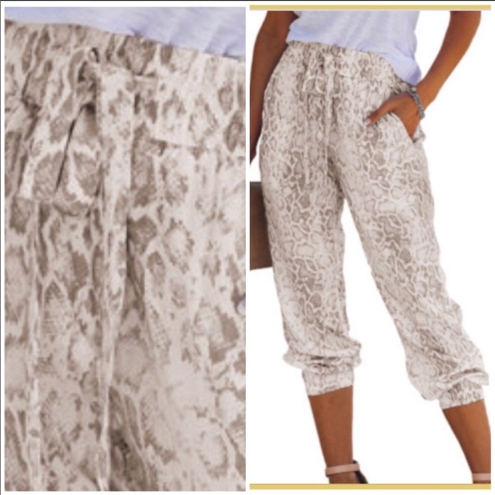 Snake print pants